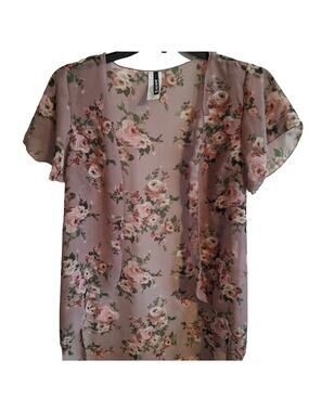 InstaGirl Floral Kimono, L. EUC